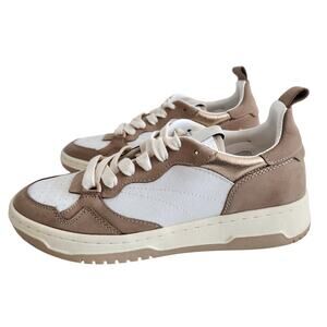 Steve Madden White and Tan Athletic Shoes
